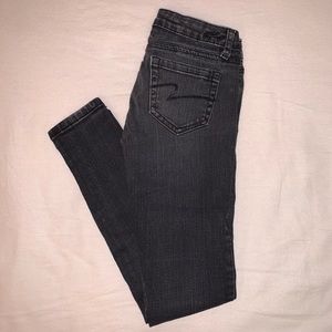 Black Washed Look Skinny Jeans